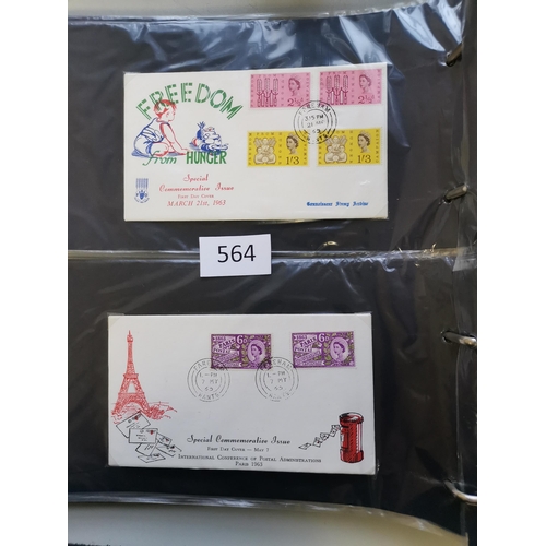 564 - QE II.  FIRST DAY COVERS. 1953-1975 collection with better incl. 1953 Coronation  1960 GLO with Lomb... 