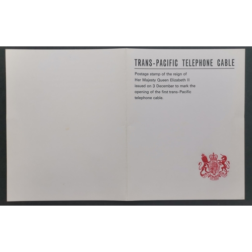 582 - QE II.  1963 Cable in G.P.O. Presentation card. (1 item)