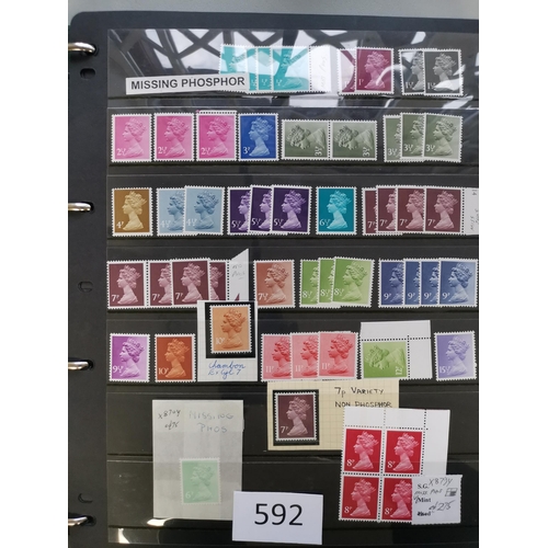 592 - ***VIDEO AVAILABLE*** DECIMAL MACHINS.  VARIETIES. UM collection on stocksheets in binder  incl. 43p... 