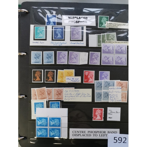 592 - ***VIDEO AVAILABLE*** DECIMAL MACHINS.  VARIETIES. UM collection on stocksheets in binder  incl. 43p... 