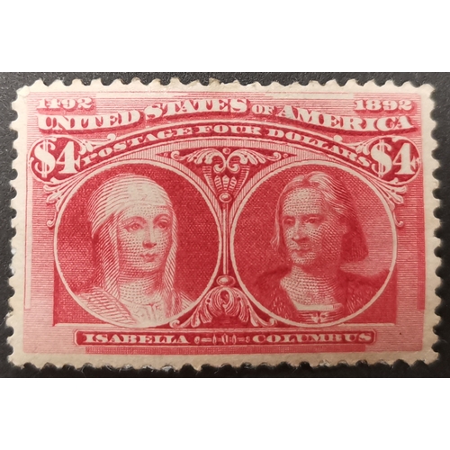 26 - MIXED WORLD.  Small old exercise book with USA 1893 Columbus set to $5 unused (v. small part gum wit... 