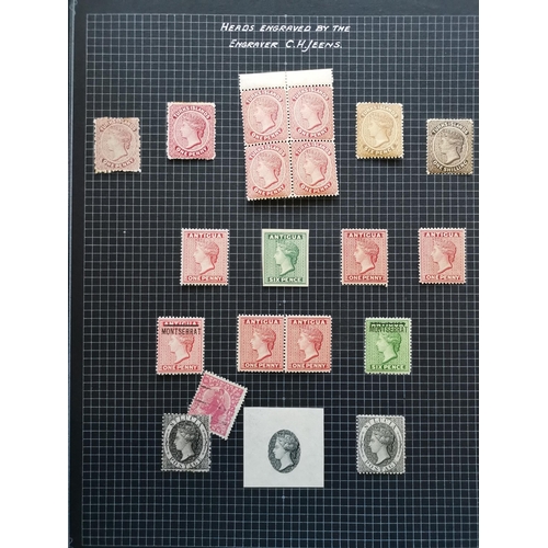 1 - MIXED WORLD. Rarely offered range of BC QV Chalons on leaves in mint/o.g. condition with Tasmania Di... 