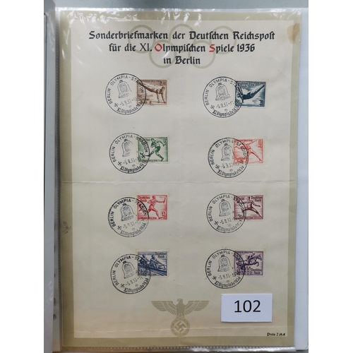 102 - ***VIDEO AVAILABLE*** GERMANY. A collection on printed leaves in 2 binders  one of States  the other... 