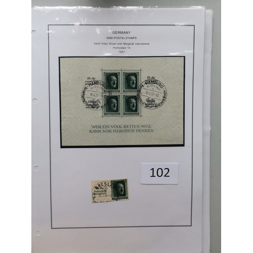 102 - ***VIDEO AVAILABLE*** GERMANY. A collection on printed leaves in 2 binders  one of States  the other... 