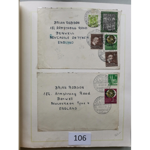 106 - GERMANY. 1949-55 collection in album probably complete M (posthorn set mounted  others nearly all UM... 