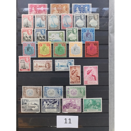 11 - MIXED WORLD. BC BWI KGVI M collection of basic sets  RSW's in stockbook incl. Bahamas  Bermuda  Caym... 