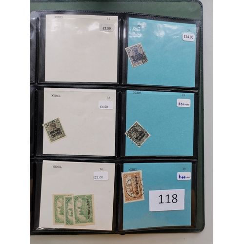 118 - GERMANY. MEMEL. A stock of M or UM on stocksheets in large binder  1920-22 incl. duplication with so... 