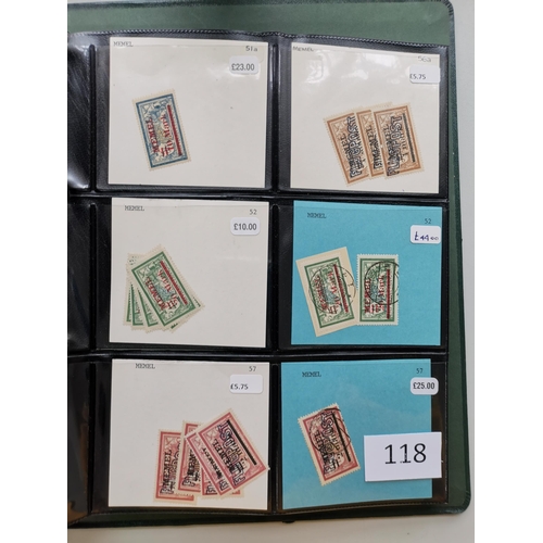 118 - GERMANY. MEMEL. A stock of M or UM on stocksheets in large binder  1920-22 incl. duplication with so... 