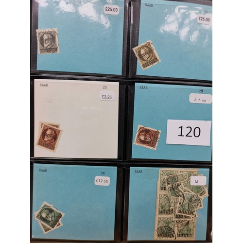 120 - ***VIDEO AVAILABLE*** GERMANY. SAAR. An extensive M  UM and FU stock on stocksheets in 2 large binde... 