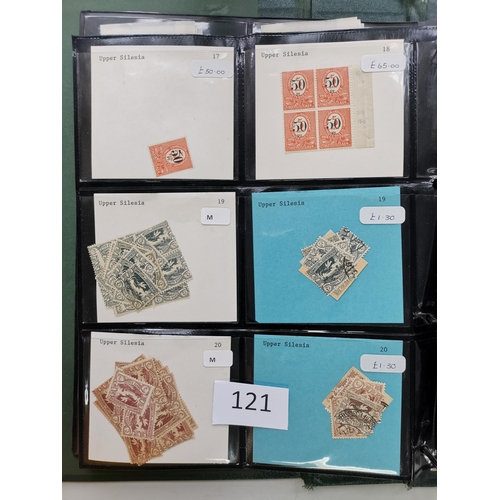 121 - GERMANY. UPPER SILESIA. M  UM and FU stock on stocksheets in binder  many useful sets and values inc... 