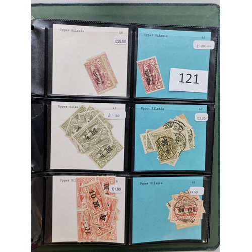 121 - GERMANY. UPPER SILESIA. M  UM and FU stock on stocksheets in binder  many useful sets and values inc... 