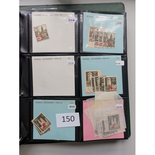 150 - POLAND. GERMAN OCCUPATION. A stock of M or UM and FU issues on stocksheets in large binder  1939-44 ... 