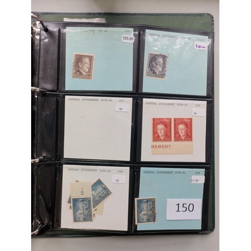 150 - POLAND. GERMAN OCCUPATION. A stock of M or UM and FU issues on stocksheets in large binder  1939-44 ... 