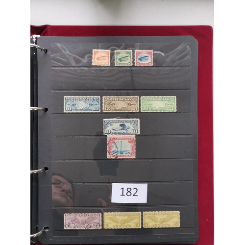 182 - U.S.A. A collection on stocksheets in binder  from early issues onwards  mixed condition but some us... 