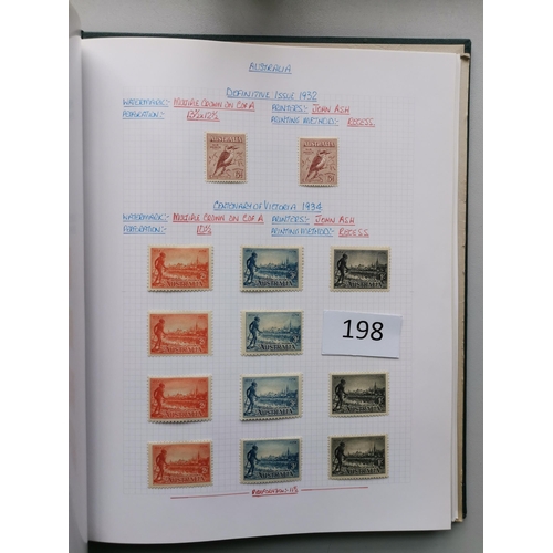 198 - AUSTRALIA. 1913-1953 M collection on leaves  generally clean with 'Roos' mixed wmk vals to 1/-  1913... 