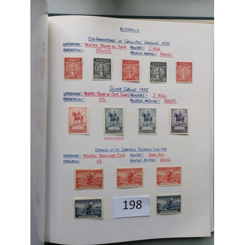 198 - AUSTRALIA. 1913-1953 M collection on leaves  generally clean with 'Roos' mixed wmk vals to 1/-  1913... 