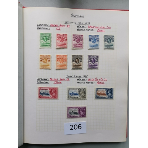 206 - BASUTOLAND. 1933-1989 M range in 2 volumes incl. 1933 to 5/-  1948 RSW  1938 set  QE  3rd volume wit... 