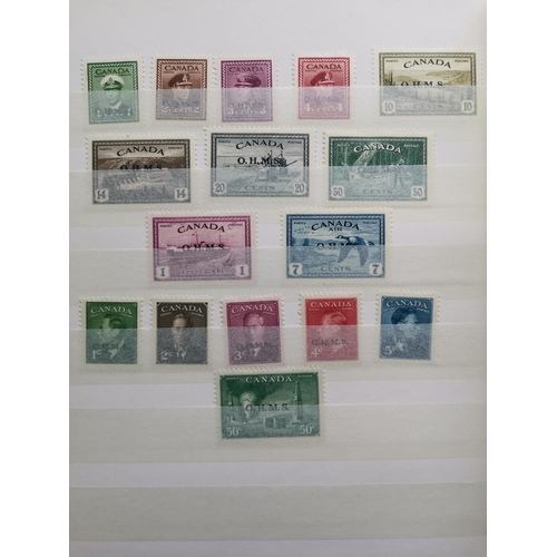 230 - CANADA. KGVI M range in small stockbook noting 1937 set  Airs and coils  1942-8 set and coils  Speci... 