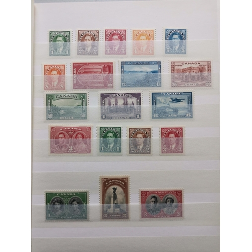 230 - CANADA. KGVI M range in small stockbook noting 1937 set  Airs and coils  1942-8 set and coils  Speci... 