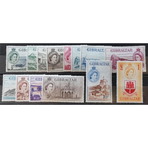 276 - GIBRALTAR. 1953-59 to £1 UM. Cat. £190. (14)