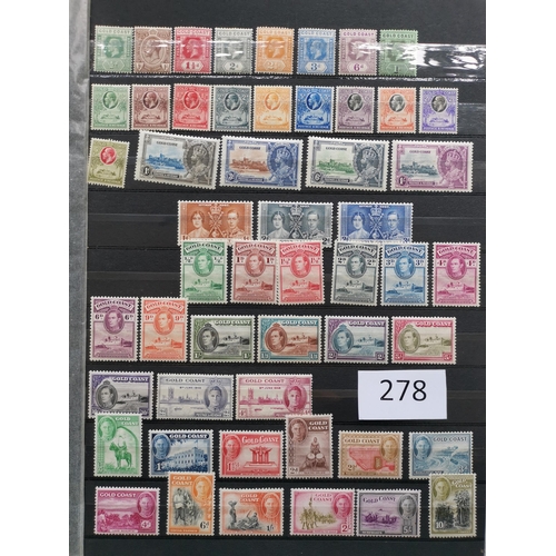 278 - GOLD COAST. M collection on stocksheets  incl. 1876-84 ½d  1d  2d and 6d  1882 ½d  1884-91 to 1/- (b... 