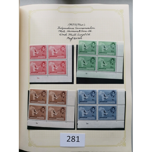 281 - ***VIDEO AVAILABLE*** GOLD COAST. GHANA. 1957-63 collection in album  with sets and m/s's  many both... 