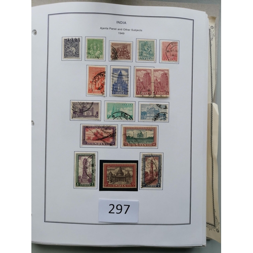 297 - INDIA. Mainly used collection on printed leaves  from 1854 onwards  varied condition  incl. 1937-40 ... 