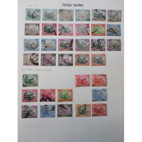 315 - MALAYSIA. FMS. Collection on leaves  value in M incl. 1900 to 20c and 50c green and black and overpr... 