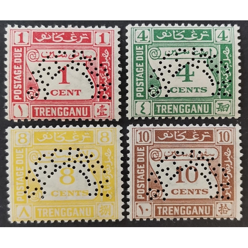 332 - MALAYSIA. TRENGGANU. 1937 Postage Due set perf SPECIMEN M. (4)