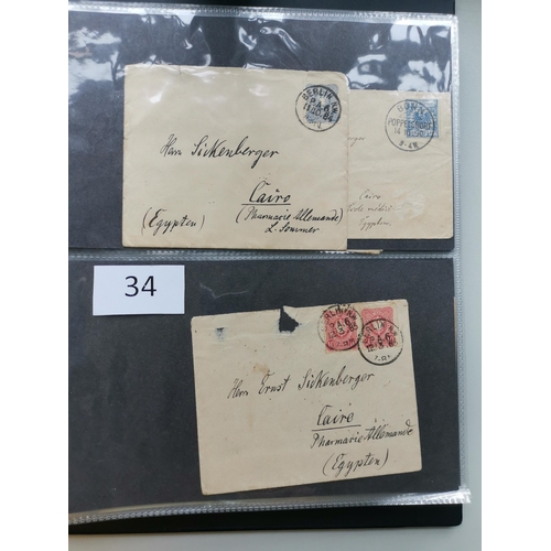 34 - MIXED WORLD. A collection of mainly early period covers and cards in binder  incl. Br. Honduras QV 2... 