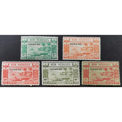 363 - NEW HEBRIDES. POSTAGE DUES. 1938 set to 1f  M. SGD6-10. Cat. £190. (5)