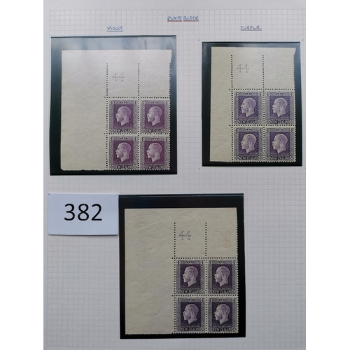 382 - NEW ZEALAND. KGV PLATE BLOCKS. A fine collection of corner plate blocks of 4 with 1915-30 2d violet ... 