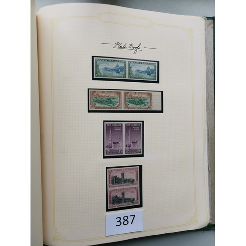 387 - NEW ZEALAND. KGVI collection in album  some specialisation  incl. imprint blocks  plate proof blocks... 