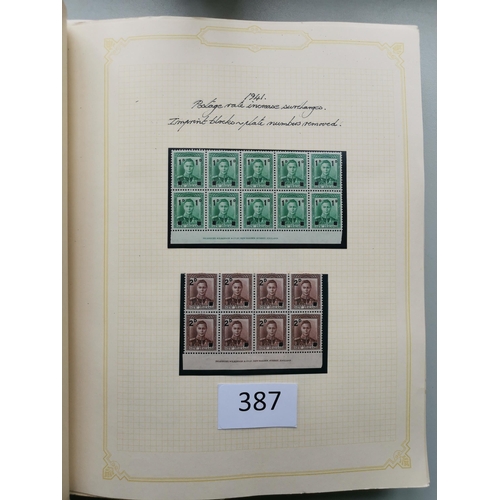 387 - NEW ZEALAND. KGVI collection in album  some specialisation  incl. imprint blocks  plate proof blocks... 