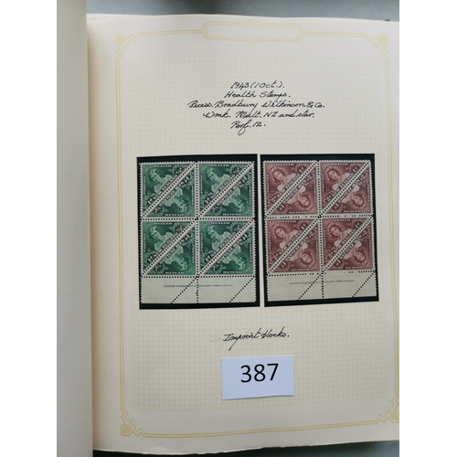 387 - NEW ZEALAND. KGVI collection in album  some specialisation  incl. imprint blocks  plate proof blocks... 