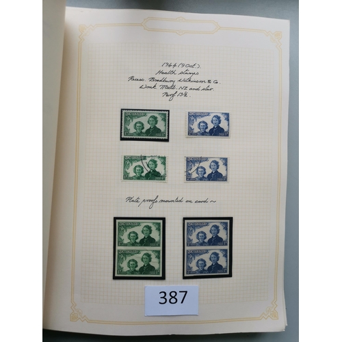 387 - NEW ZEALAND. KGVI collection in album  some specialisation  incl. imprint blocks  plate proof blocks... 