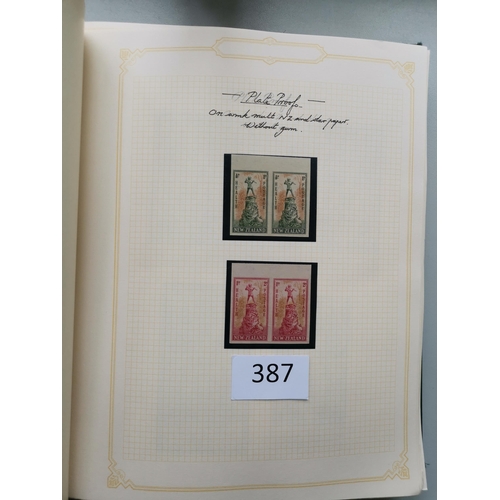 387 - NEW ZEALAND. KGVI collection in album  some specialisation  incl. imprint blocks  plate proof blocks... 