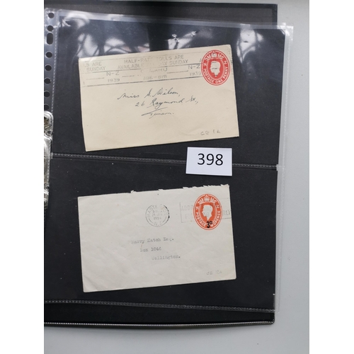 398 - NEW ZEALAND. POSTAL STATIONERY. A collection of QV to 1970's items  unused and used  Envelopes  card... 