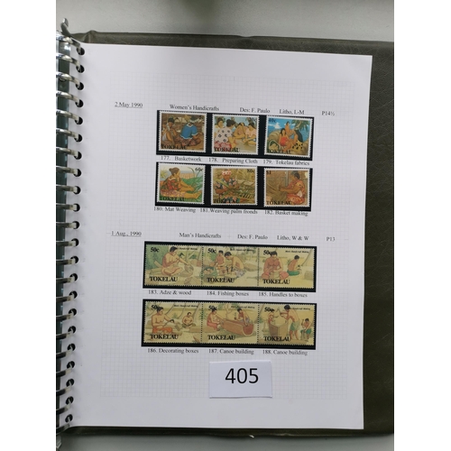 405 - NEW ZEALAND. DEPENDENCIES. Range on leaves with Niue 1902-1984  M/UM  useful KEVII-KGVI Arms values ... 