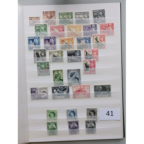 41 - MIXED WORLD. BC Europe KGVI M range in stockbook with Cyprus 1938-51 set  RSW  Gibraltar 1938-51 set... 