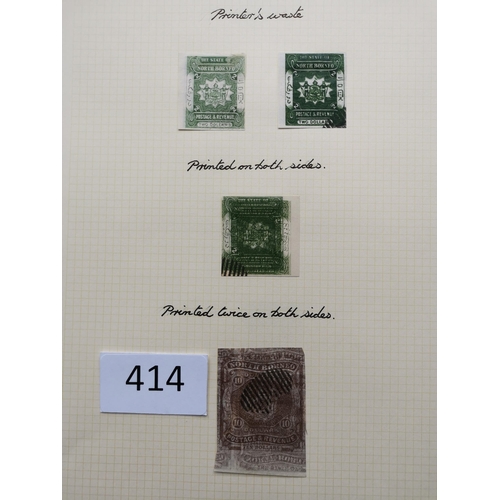 414 - NORTH BORNEO. Collection of 1890-95 issues on leaves incl. 1890 2c on 25c M and FU  1891-92 6c on 10... 