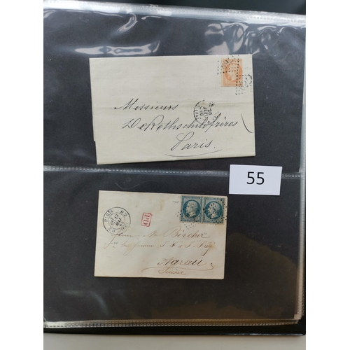 55 - MIXED WORLD. COVERS. A collection of early to middle period covers/cards in binder incl. France pre-... 