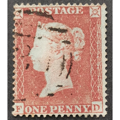 576 - QUEEN VICTORIA. 1854 1d red-brown  FD  SC  p.16  blued paper  fine used from scarce Plate 165. Cat. ... 