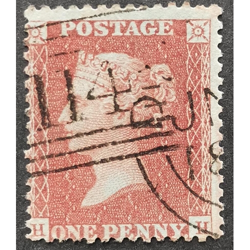 579 - QUEEN VICTORIA. 1855 1d red-brown  SC  p.14  HH  fine used from scarce plate 17. On Sturminster Stam... 