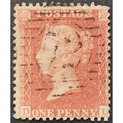 585 - QUEEN VICTORIA. 1856 1d orange-brown  DL  blued paper  LC p.14 used from scarce plate 48. A couple o... 