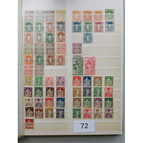 72 - FOREIGN COUNTRIES. Collection in 2 stockbooks  main value in USA and Switzerland mint  early to midd... 