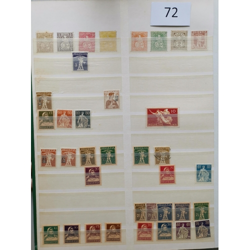 72 - FOREIGN COUNTRIES. Collection in 2 stockbooks  main value in USA and Switzerland mint  early to midd... 