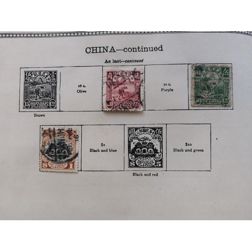 9 - MIXED WORLD. M and U collection in Ideal album  value in Foreign incl. China 1885-88 1ca  3ca and 5c... 