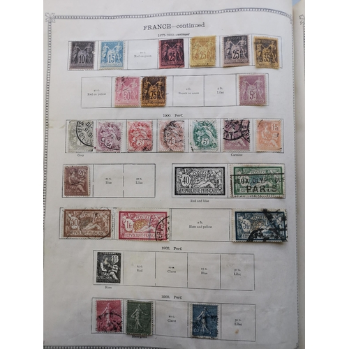 9 - MIXED WORLD. M and U collection in Ideal album  value in Foreign incl. China 1885-88 1ca  3ca and 5c... 