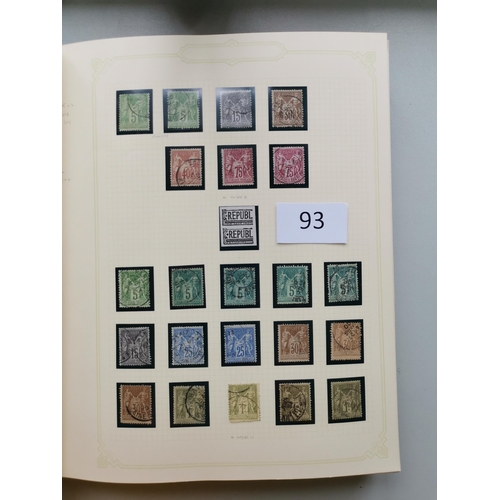 93 - FRANCE. Early to modern used collection in 2 albums. (many 100's)